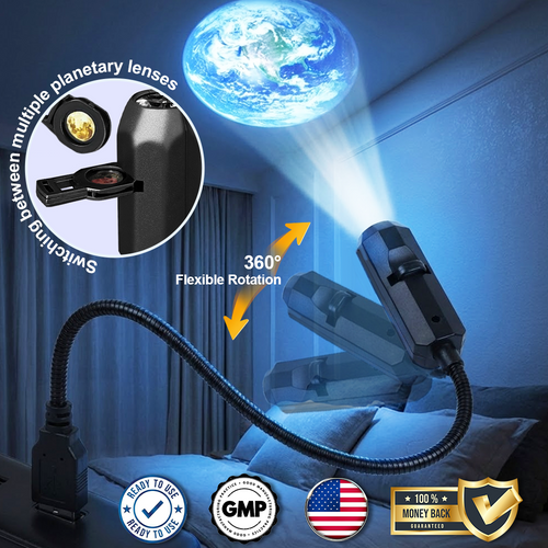 HandyFidgetGround™ AstroLens 360° USB Galaxy Projector Light