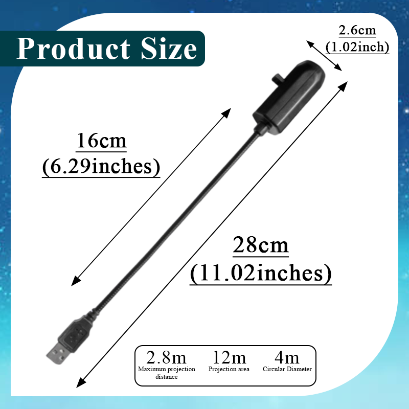 HandyFidgetGround™ AstroLens 360° USB Galaxy Projector Light