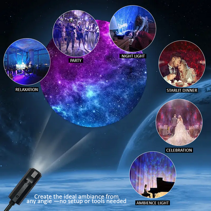 HandyFidgetGround™ AstroLens 360° USB Galaxy Projector Light