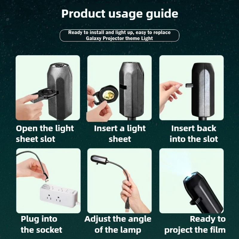 HandyFidgetGround™ AstroLens 360° USB Galaxy Projector Light