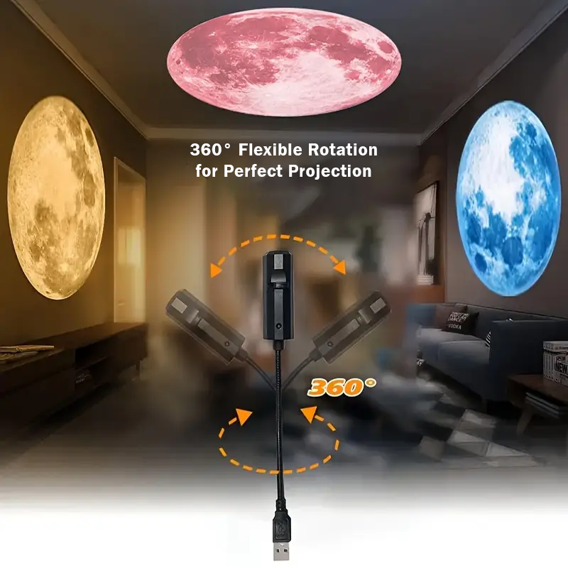 HandyFidgetGround™ AstroLens 360° USB Galaxy Projector Light