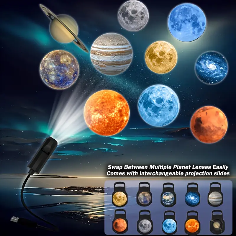 HandyFidgetGround™ AstroLens 360° USB Galaxy Projector Light