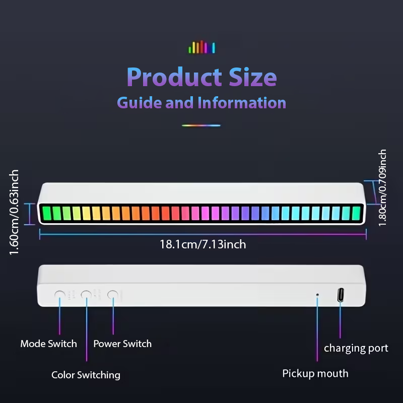HandyFidgetGround™ SonicBeam Music Sync LED Light Strips