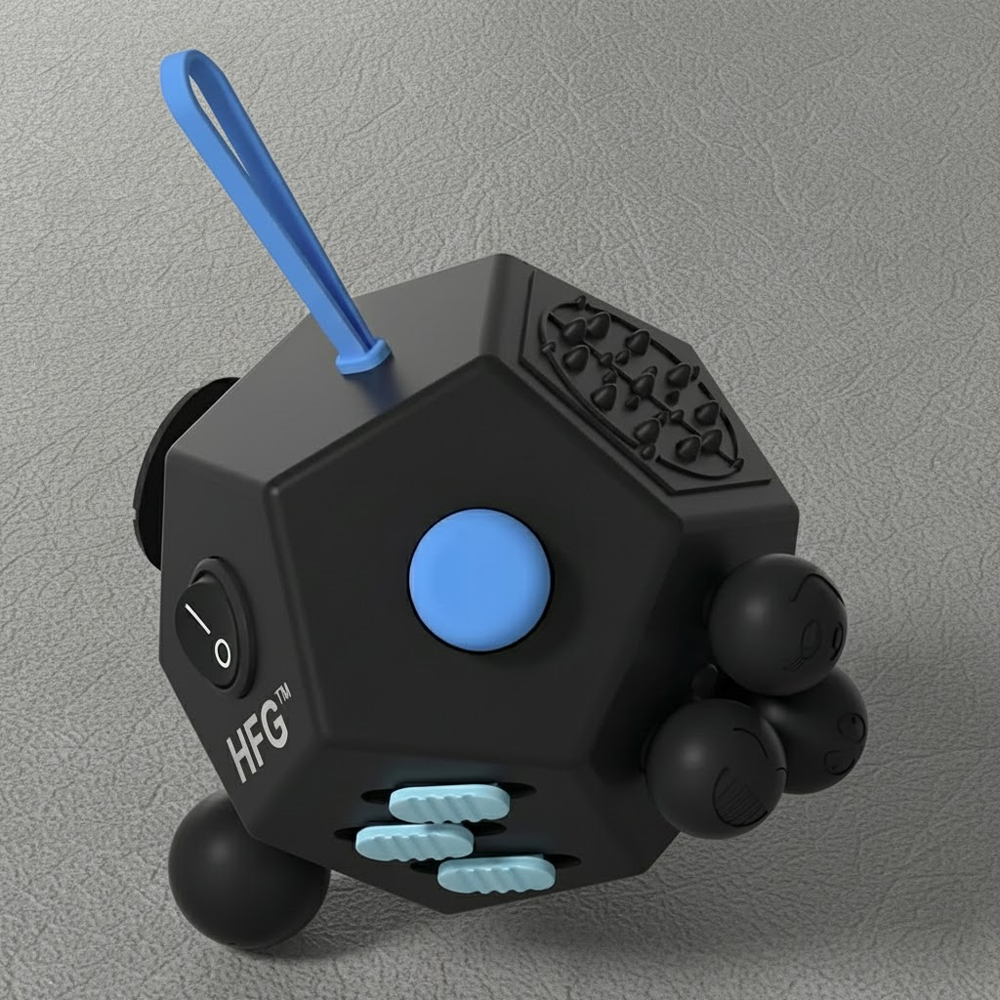 HandyFidgetGround™ 12-Side Sensory Fidget Cube Clicker