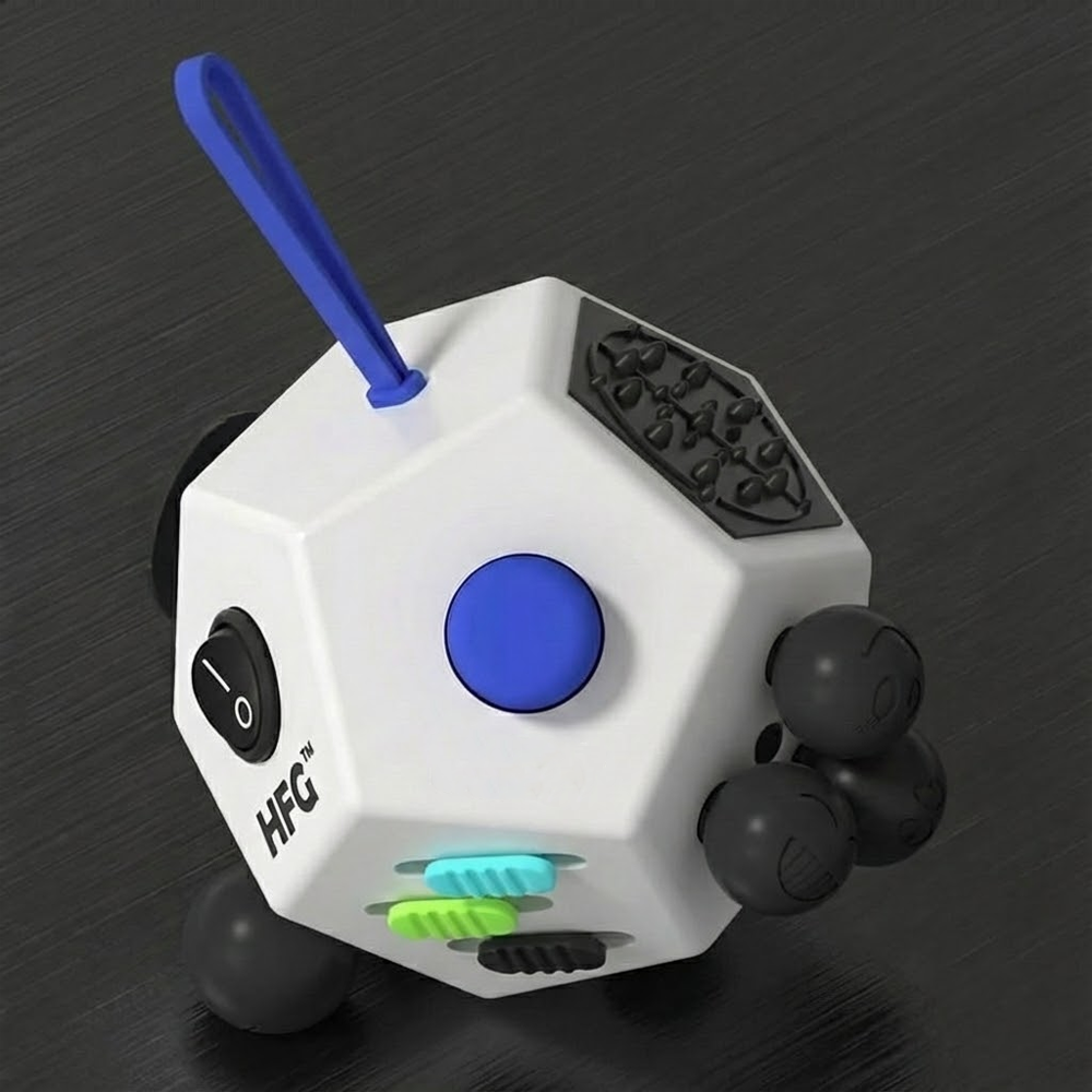 HandyFidgetGround™ 12-Side Sensory Fidget Cube Clicker