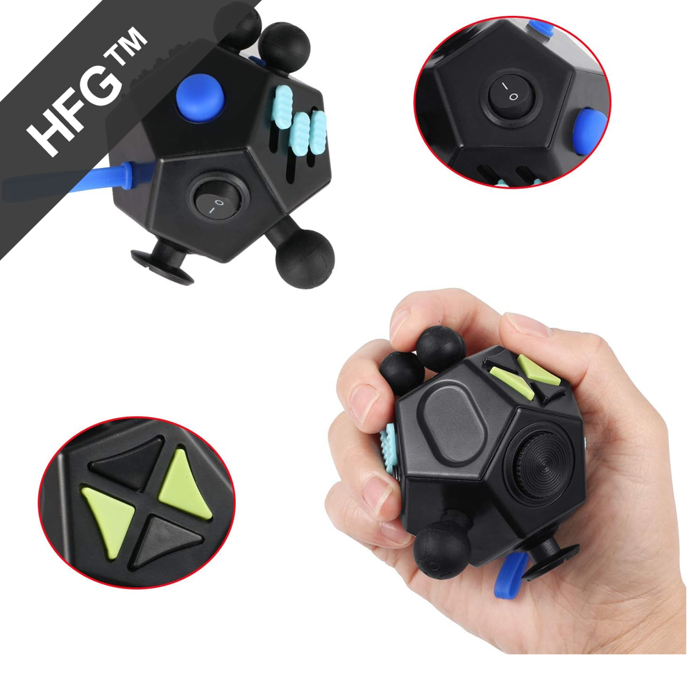 HandyFidgetGround™ 12-Side Sensory Fidget Cube Clicker