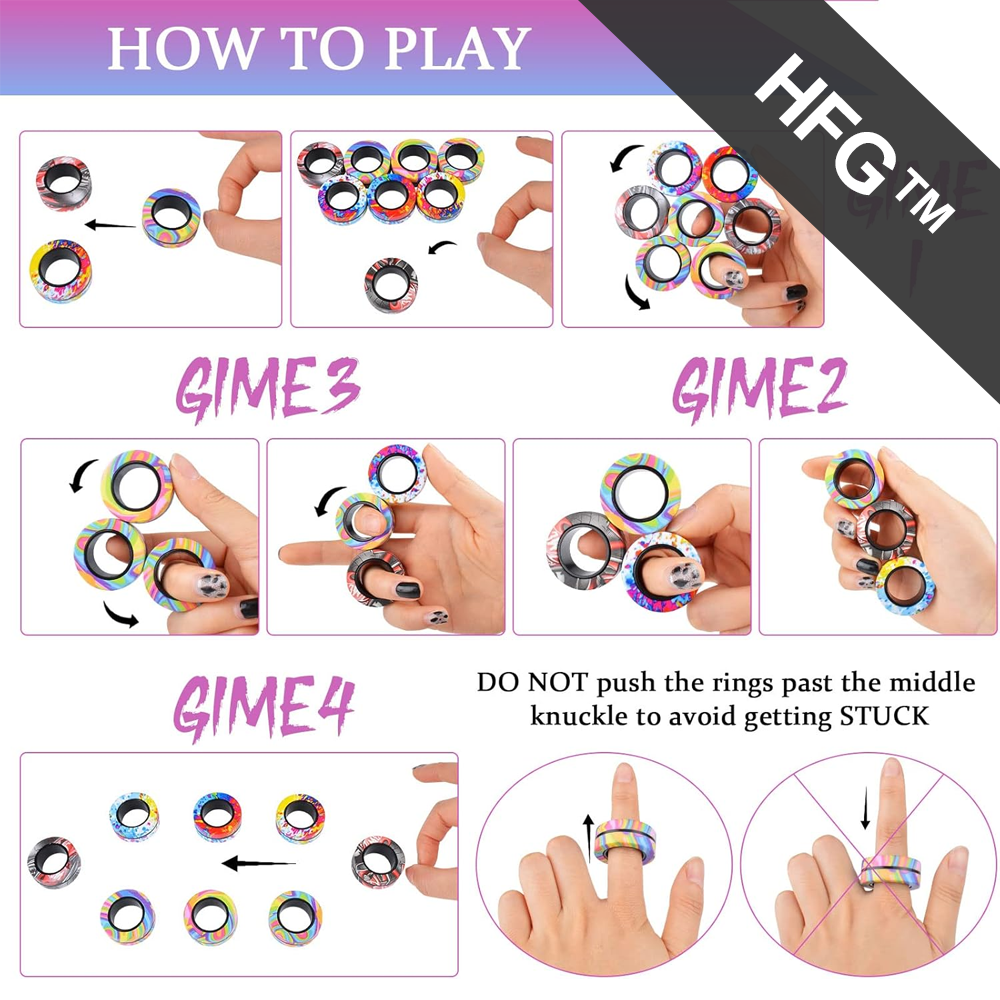 HandyFidgetGround™ Finger Magnetic Rings Skill Fidget
