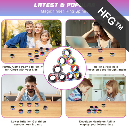 HandyFidgetGround™ Finger Magnetic Rings Skill Fidget