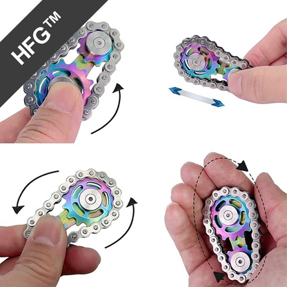 HandyFidgetGround™ Metal Chain Gear Spinner