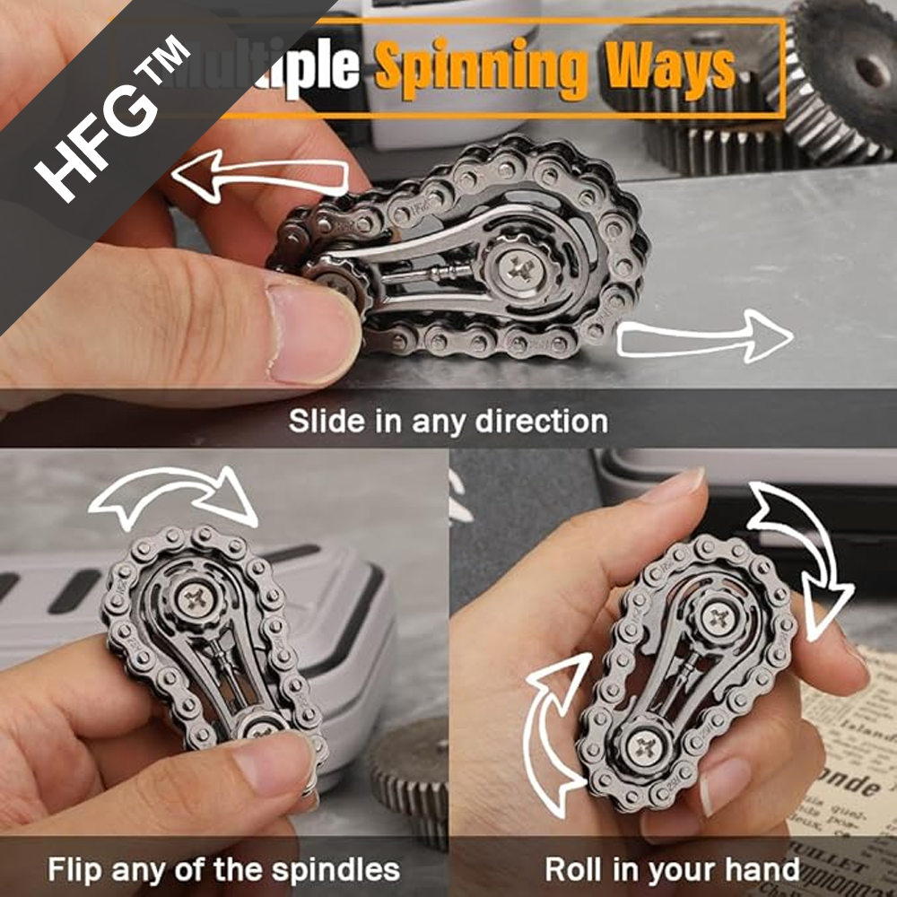 HandyFidgetGround™ Metal Chain Gear Spinner Special Edition
