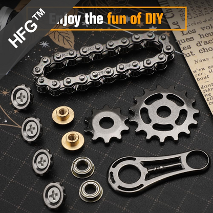 HandyFidgetGround™ Metal Chain Gear Spinner Special Edition