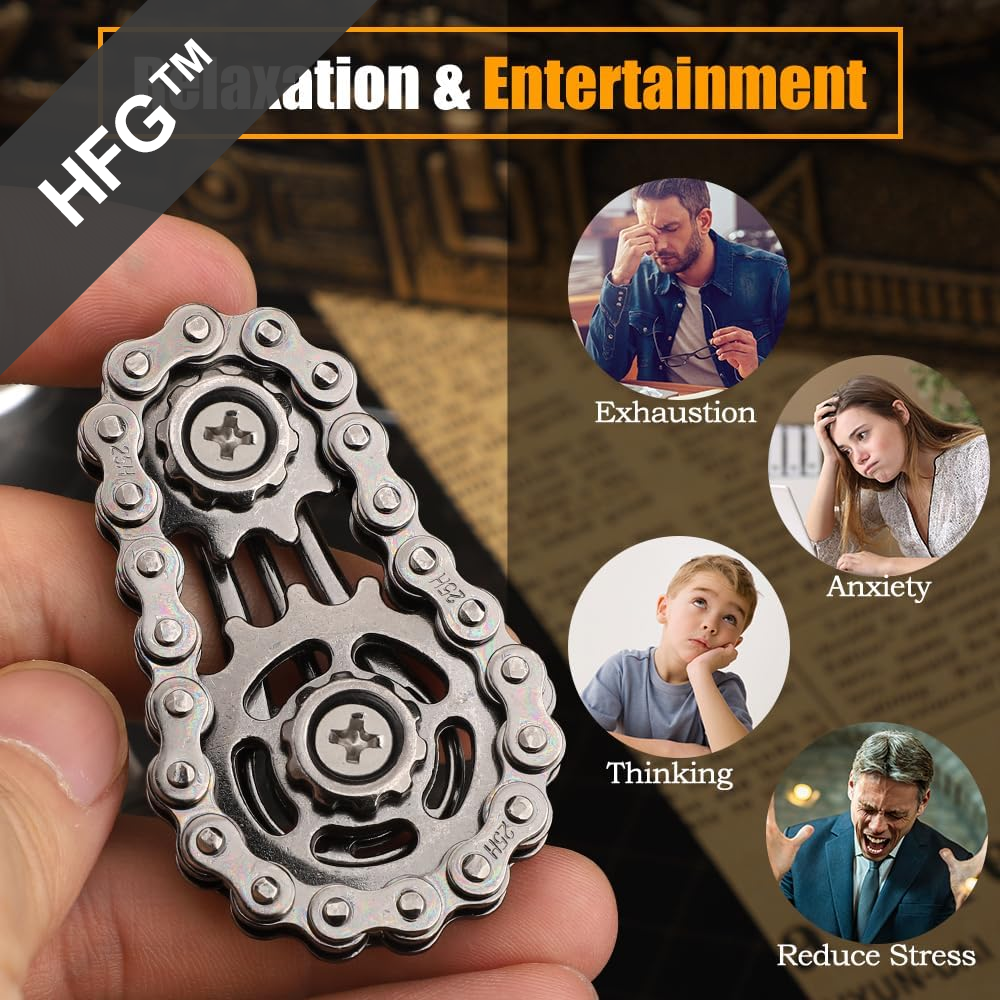 HandyFidgetGround™ Metal Chain Gear Spinner Special Edition