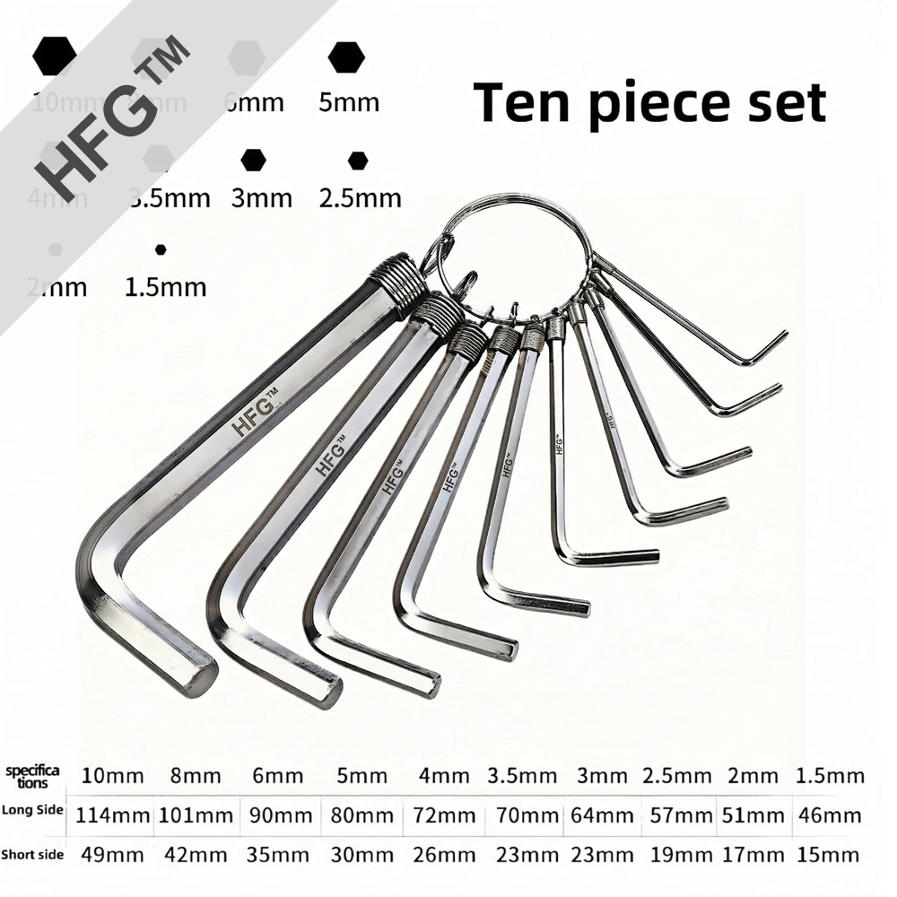 HandyFidgetGround™ Metric Hex Key Tool Set
