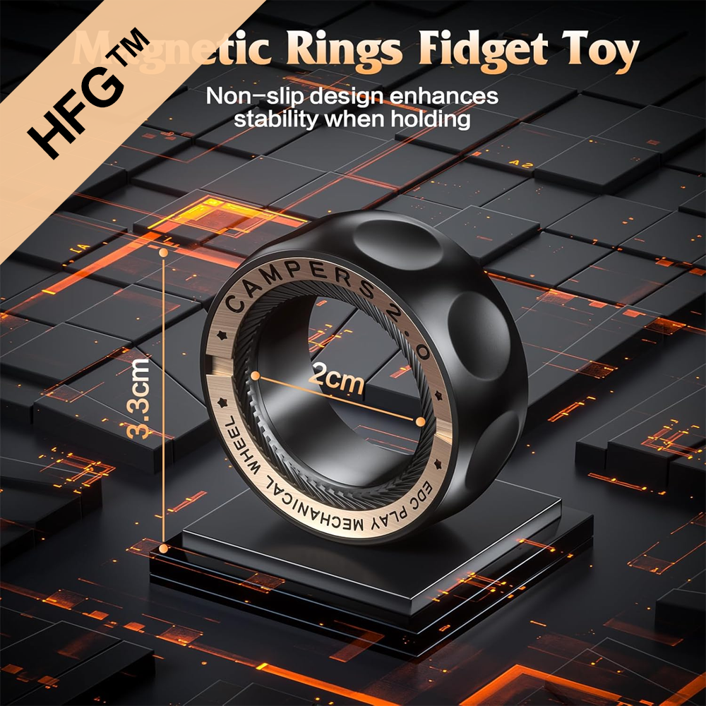 HandyFidgetGround™ Quiet Magnetic Fidget Ring Spinner