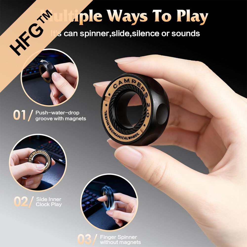 HandyFidgetGround™ Quiet Magnetic Fidget Ring Spinner